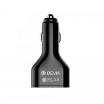 Devia Swift Drive 3USB Car Charger - зарядно за кола с технология за бързо зареждане с 2 USB изхода и USB-C изход (черен) 2