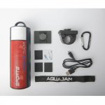 AquaJam AJ2 Waterproof IPX7 Speaker - водоустойчив безжичен спийкър с микрофон и вградена батерия за мобилни устройства (червен) 3