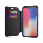 SoSkild Defend Wallet - кожен флип калъф с висока защита за iPhone XS, iPhone X (тъмносин) 1