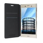 JT Berlin Folio Case - хоризонтален кожен (веган кожа) калъф тип портфейл за Sony Xperia XZ1 (черен) 5
