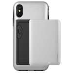 Verus Damda Glide Case - висок клас хибриден удароустойчив кейс с място за кр. карти за iPhone XS, iPhone X (сребрист) 2