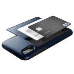 Verus Damda Glide Case - висок клас хибриден удароустойчив кейс с място за кр. карти за iPhone XS, iPhone X (тъмносин) 1
