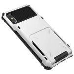 Verus Damda Folder Case - висок клас хибриден удароустойчив кейс с място за кр. карти за iPhone XS, iPhone X (бял) 3