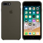 Apple Silicone Case - оригинален силиконов кейс за iPhone 8 Plus, iPhone 7 Plus (тъмнозелен) 2