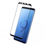 Eiger 3D Glass Case Friendly Curved Tempered Glass - калено стъклено защитно покритие с извити ръбове за целия дисплея на Samsung Galaxy S9 Plus (черен-прозрачен) 3