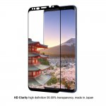 Eiger 3D Glass Case Friendly Curved Tempered Glass - калено стъклено защитно покритие с извити ръбове за целия дисплея на Samsung Galaxy S9 Plus (черен-прозрачен) 5