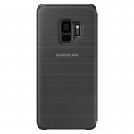 Samsung LED View Cover EF-NG960PBEGWW - оригинален кожен калъф през който виждате информация от дисплея за Samsung Galaxy S9 (черен) 1
