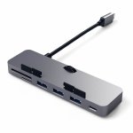 Satechi Aluminium USB-C Clamp Hub Pro - алуминиев USB-C хъб и четец за SD/microSD карти за iMac 2017, iMac Pro, iMac 2019 (тъмносив) 3