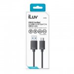 iLuv USB-C to USB-A Sync And Charge Cable - кабел за MacBook и устройства с USB-C порт (1 м) (черен) 5