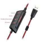 TeckNet GH928 7.1 Channel Surround Sound Gaming Headset - геймърски слушалки с микрофон и управление на звука (черен-червен) 6