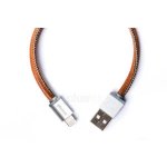 PlusUs LifeStar Handcrafted Lightning Cable - ръчно изработен сертифициран Lightning кабел за iPhone, iPad и iPod (25см.) (сребрист-кафяв) 1