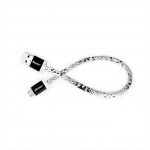 PlusUs LifeStar Handcrafted Lightning Cable - ръчно изработен сертифициран Lightning кабел за iPhone, iPad и iPod (25см.) (черен-бял) 2