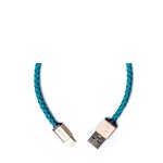 PlusUs LifeStar Handcrafted Lightning Cable - ръчно изработен сертифициран Lightning кабел за iPhone, iPad и iPod (1м.) (светлосин-златист) 1