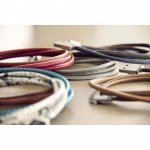 PlusUs LifeStar Handcrafted Lightning Cable - ръчно изработен сертифициран Lightning кабел за iPhone, iPad и iPod (1м.) (светлосин-златист) 2