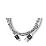 PlusUs LifeStar Handcrafted Lightning Cable - ръчно изработен сертифициран Lightning кабел за iPhone, iPad и iPod (1м.) (черен-бял) 1