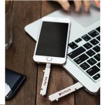 Plusus LifeLink Lightning USB Cable - най-тънкият сертифициран Lightning кабел за iPhone, iPad и iPod (18 см.) (бял-червен) 3