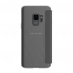 Incipio NGP Folio Case - удароустойчив хоризонтален кожен калъф, тип портфейл за Samsung Galaxy S9 (сив-прозрачен) 5