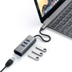 Satechi USB-C 2-in-1 Ethernet & USB Hub - 3-портов USB хъб и Gigabit Ethernet порт за MacBook и устройства с USB-C (тъмносив) 5