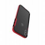 Patchworks Level Silhouette - удароустойчив хибриден бъмпер за iPhone XS, iPhone X (черен-червен)  4