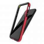 Patchworks Level Silhouette - удароустойчив хибриден бъмпер за iPhone XS, iPhone X (черен-червен)  3