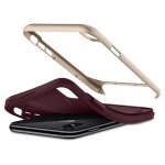 Spigen Neo Hybrid Case - хибриден кейс с висока степен на защита за iPhone XS, iPhone X (тъмночервен-златист) 2