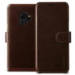 Verus Dandy Layered Case - кожен калъф, тип портфейл за Samsung Galaxy S9 (тъмнокафяв) 2