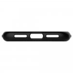 Spigen Liquid Air Case - тънък качествен термополиуретанов кейс за iPhone XS, iPhone X (черен-мат)  5
