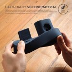 Elago Trio Charging Hub - силиконова поставка за зареждане на iPhone, Apple Watch и Apple AirPods (тъмносиня) 6