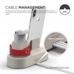 Elago Trio Charging Hub - силиконова поставка за зареждане на iPhone, Apple Watch и Apple AirPods (бяла) 3