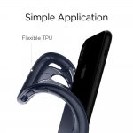 Spigen Rugged Armor Case - термополиуретанов кейс с най-висока степен на защита за iPhone XS, iPhone X (тъмносин) 3