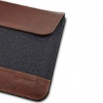 Maroo Woodland Sleeve 11 - кожен калъф за Microsoft Surface 3 и други преносими компютри до 11 инча (кафяв-сив) 4