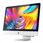 Satechi Aluminium USB-C Clamp Hub Pro - алуминиев USB-C хъб и четец за SD/microSD карти за iMac 2017, iMac Pro, iMac 2019 (сребрист) 3