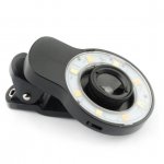 4smarts Basic Photographer Lens Set with Photo Light - комплект лещи Wide Angle и Macro със светкавица за смартфони и таблети 1