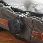 Elago Airpods Waterproof Hang Case - водоустойчив силиконов калъф с карабинер за Apple Airpods (черен) 2