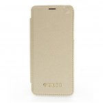 Guess Iridescent Book Case - дизайнерски кожен калъф, тип портфейл за Samsung Galaxy S9 (златист) 1