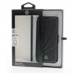 Mercedes-Benz New Organic II Booktype Case - кожен калъф (естествена кожа), тип портфейл за Samsung Galaxy S9 (черен) 2