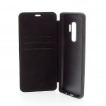 Mercedes-Benz New Organic I Booktype Case - кожен калъф (естествена кожа), тип портфейл за Samsung Galaxy S9 (тъмносин) 2