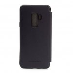 Mercedes-Benz New Organic I Booktype Case - кожен калъф (естествена кожа), тип портфейл за Samsung Galaxy S9 (тъмносин) 1