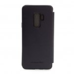 Mercedes-Benz New Organic I Booktype Case - кожен калъф (естествена кожа), тип портфейл за Samsung Galaxy S9 Plus (тъмносин) 1