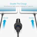 Anker PowerDrive Speed 2 Ports Quick Charge 3.0 39W Dual USB Car Charger с PowerIQ и VoltageBoost - зарядно за кола с два USB изхода и технология за бързо зареждане (черен) 3