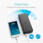 Anker PowerCore Elite 20000 mAh Power Bank с PowerIQ - преносима външна батерия с 3 USB изхода за зареждане и 2 microUSB входа за презареждане (черен) 4