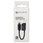 4smarts Lightning to Lightning & 3.5mm Audio Splitter SoundSplit - Lightning адаптер към 3.5 аудио изход и Lightning изход (12см) (черен) 2