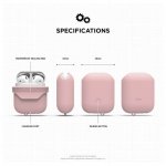 Elago Airpods Waterproof Case - водоустойчив силиконов калъф за Apple Airpods (розов) 6