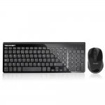 Tecknet Office Slim X615 2.4G  - комплект устойчива на течности клавиатура и безжична мишка за офиса (черен) 2