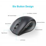 TeckNet M022 Black 2.4G Wireless Mouse - ергономична безжична мишка (за Mac и PC) 2
