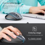 TeckNet M022 Black 2.4G Wireless Mouse - ергономична безжична мишка (за Mac и PC) 4