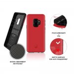 Patchworks Level ITG Case - хибриден удароустойчив TPU калъф за Samsung Galaxy S9 (червен) 2