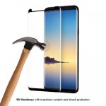 Eiger 3D Glass Case Friendly Curved Tempered Glass - калено стъклено защитно покритие с извити ръбове за целия дисплея на Samsung Galaxy Note 9 (черен-прозрачен) 3