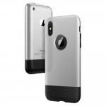 Spigen Classic One Case - хибриден кейс с висока степен на защита за iPhone XS, iPhone X (сив) 2