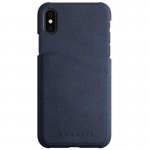 Bugatti Londra Case - велурен кейс за iPhone XS, iPhone X (син) 1
